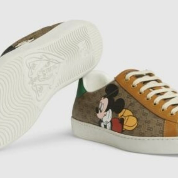 GUCCI Ace GG Supreme Canvas Sneakers With Mickey Mouse unisex - Picture 5 of 10